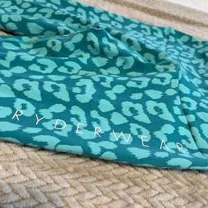 Ryderwear Teal Leopard Print Women's Pants